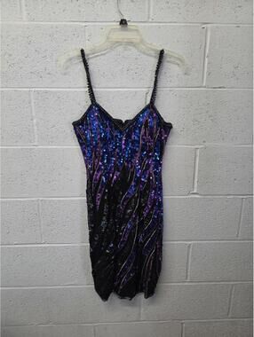 Vintage Alyce Designs Spaghetti Strap Sequin Short Dress size-8